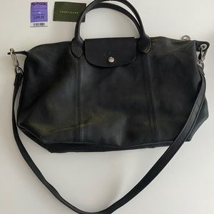 longchamp all leather tote